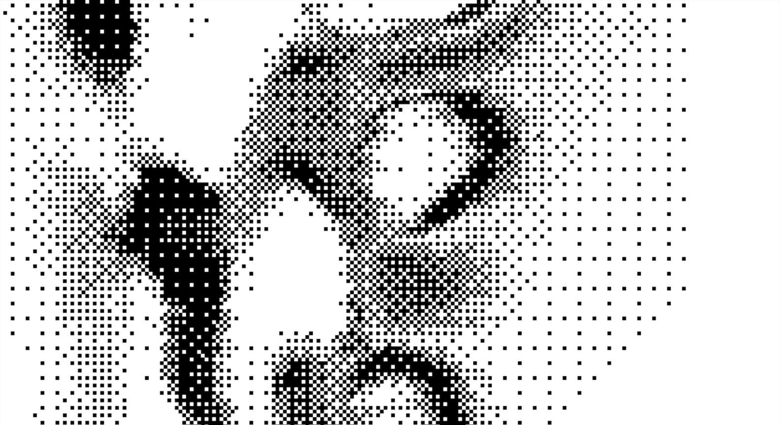 Closeup of a abstract black and white pixel pattern